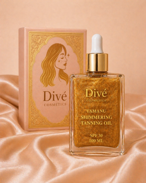 Divé Tamanu Shimmering Tanning Oil SPF 30 with box