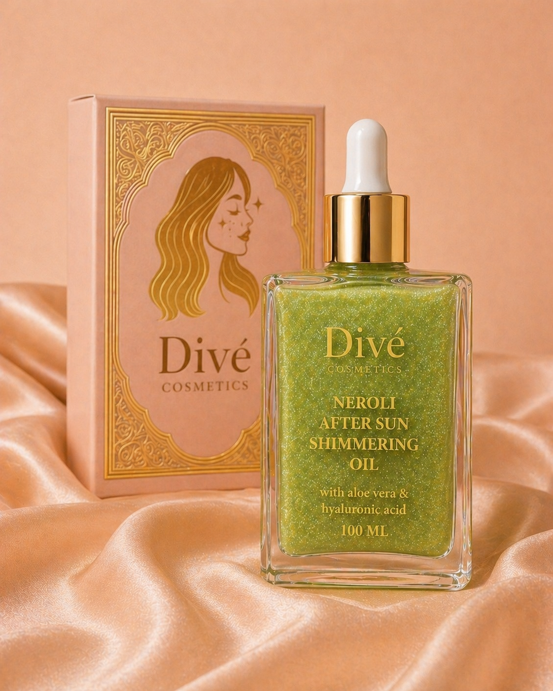 Divé Neroli After Sun Shimmering Oil with box